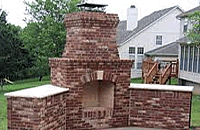 outdoor fireplace